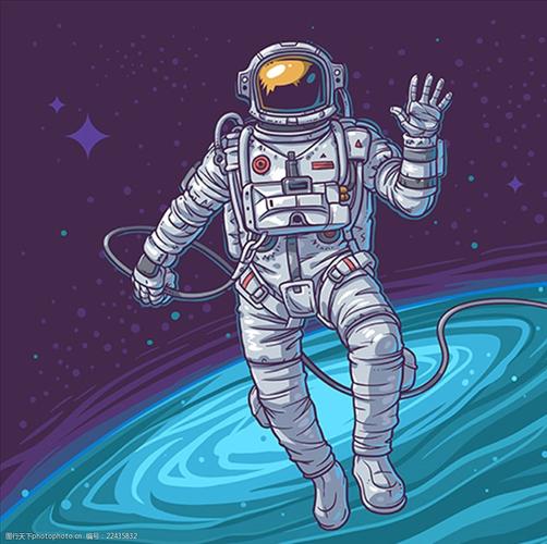 手绘宇航员插图