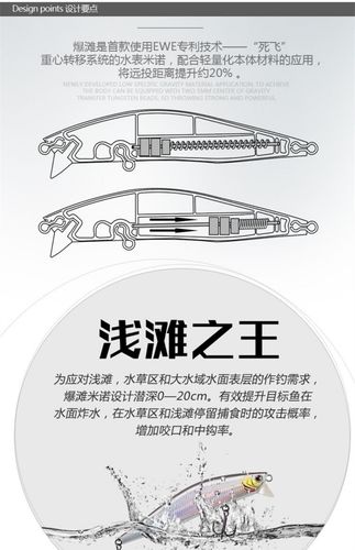 美夏ewe爆滩90f浮水米诺路亚饵12.