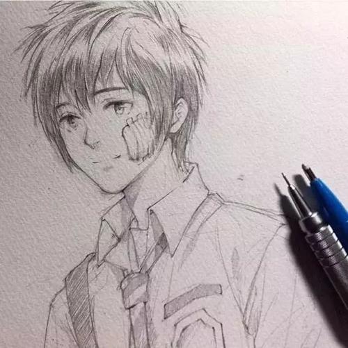 动漫人物素描,超适合画满一本速写本