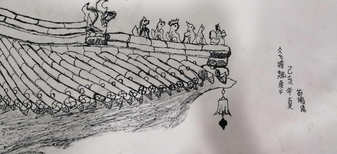 飞檐翘角 中级线描班 写美篇 飞檐是中国传统建筑檐部形式,多指屋檐