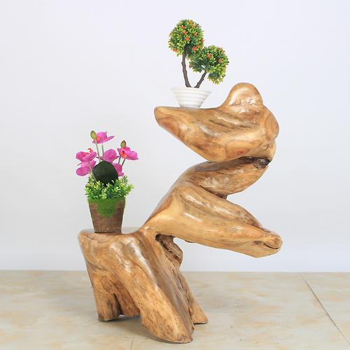 根雕花架整体树根无拼接盆景架子创意家居置物摆件特价包邮