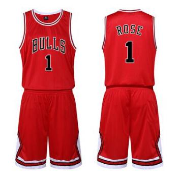 腾讯体育官方旗舰店nba同款公牛队罗斯球衣1号23号韦德3号篮球服套装