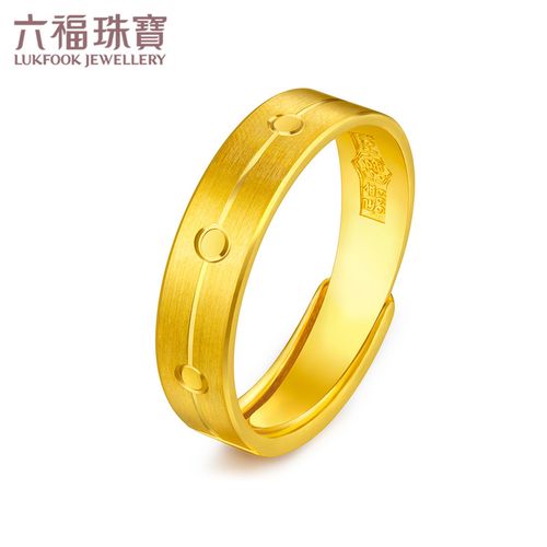 六福珠宝幸福有你黄金戒指情侣结婚足金对戒男戒计价f63tbgr0011视频