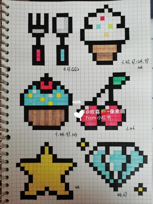 "迷你"小像素画～～_像素画_教程_临摹_像素画教程_兴趣爱好_绘画