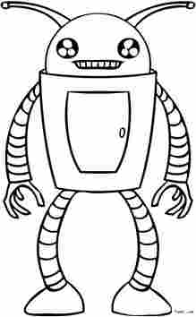 科幻机器人图片_简笔画图片_少儿图库_儿童资源网