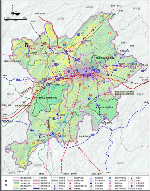 国道包括现状g318, 规划新建g351,以及将现有省道提升改造为国道的g