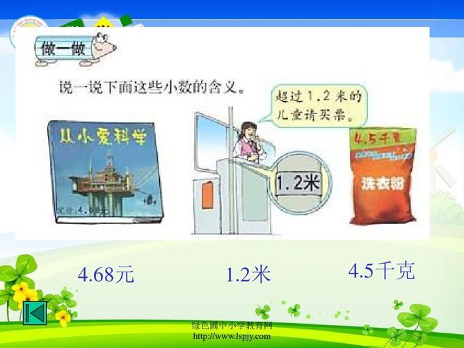 2018年人教版四年级数学下册生活中的小数ppt课件