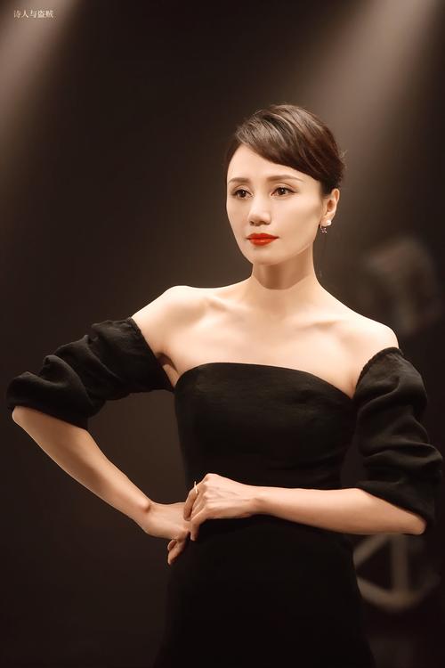 袁泉 黑色礼服裙 优雅
