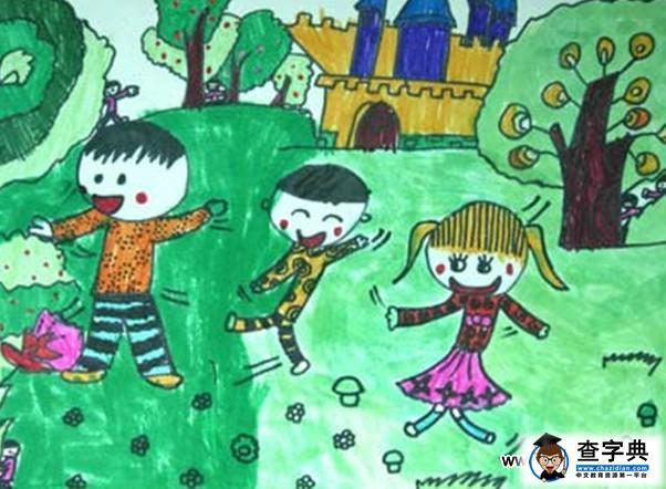 幼儿园美术作品:我们做游戏 - 绘画作品