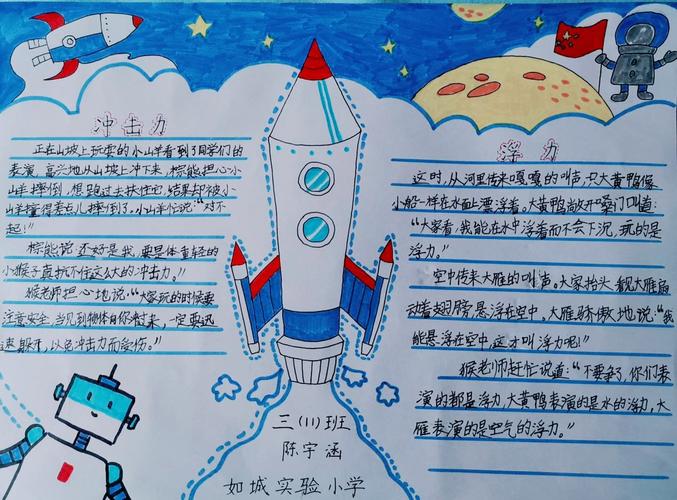 【3月22日】居家科学学习成果展示——科学手抄报(如城实小三11班)