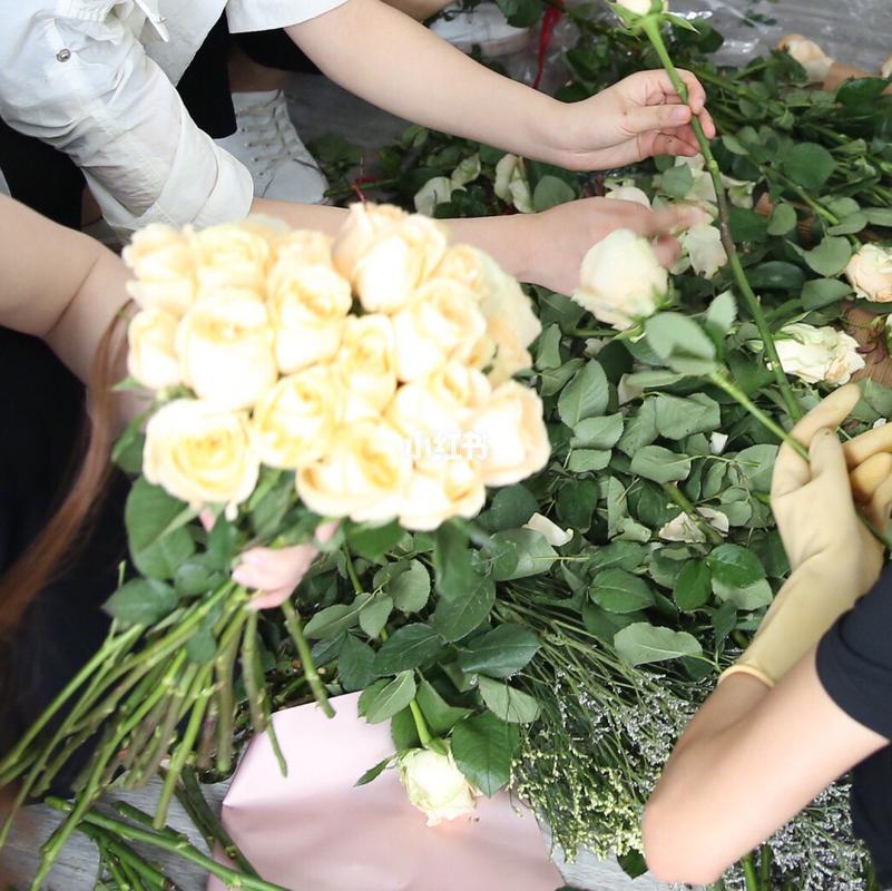 五一小长假学包花【花束包扎基础篇】_花束_玫瑰花_香槟_玫瑰花束