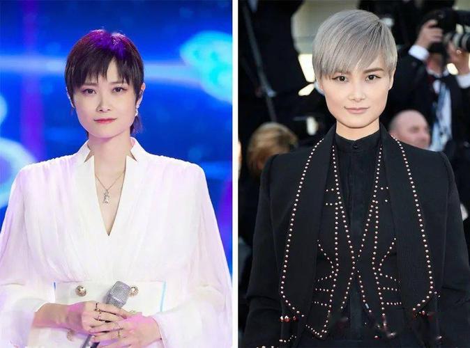 李宇春酷girl也可以试试很短的眉上刘海,就很法式chic,很适合浓颜