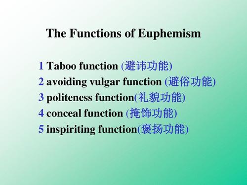 the functions of euphemismppt