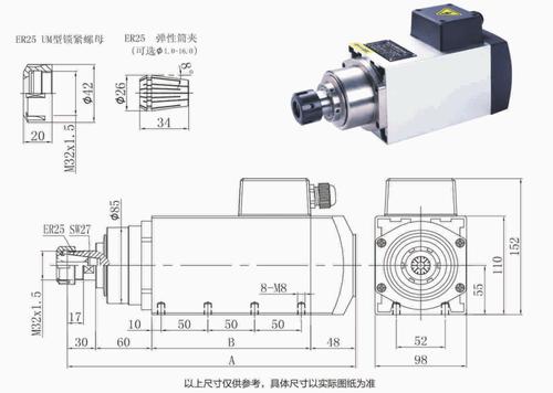 高速主轴电机厂家直销 24000转高速钻削主轴 瑞德沃斯sm4955系列高速