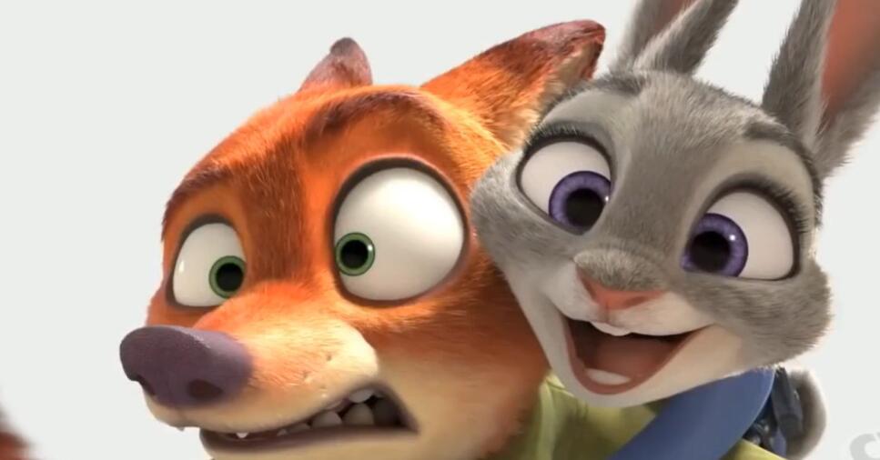 《疯狂动物城》朱迪尼克同框镜头,这碗狗粮,甜到掉牙了