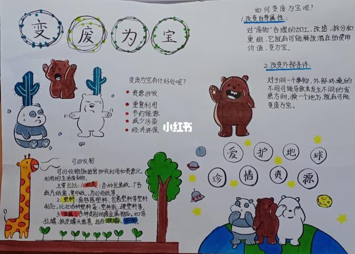 变废为宝手抄报_手抄报_人文_阅读