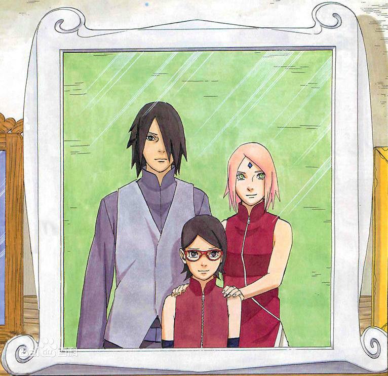 后 全家福一张 佐樱这对cp争议很大 但我终究只希望佐助能幸福 小樱亦