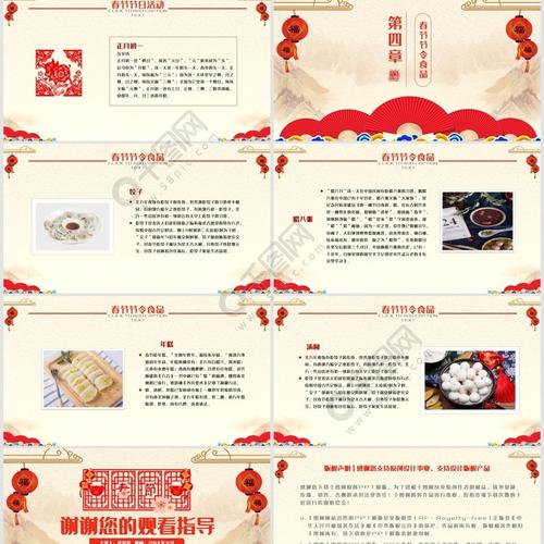 喜庆中国传统节日春节习俗文化ppt模板3年前发布