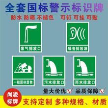 雨水污水排放口噪音排放源废气排放口一般固体废物警示标识标志牌