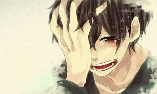 求一个男孩子哭了但是却露出笑容表情的图片,定采纳