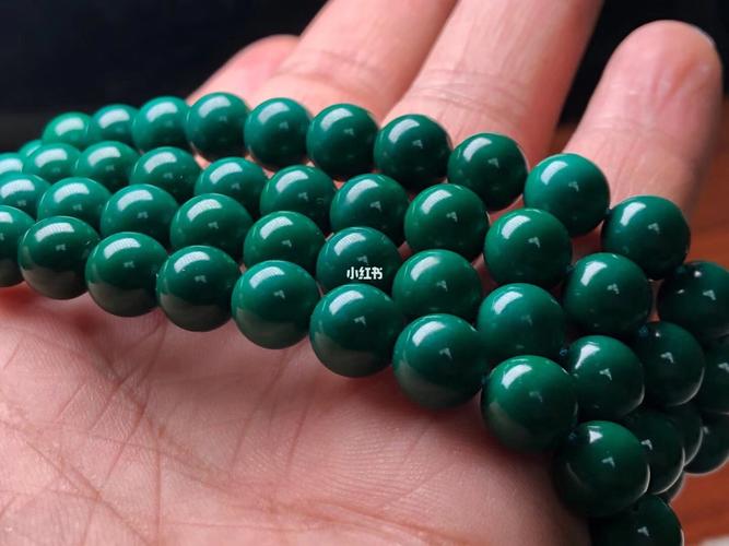 绿松石极品老油绿108佛珠手串_绿松石_手串_佛珠_宝丰