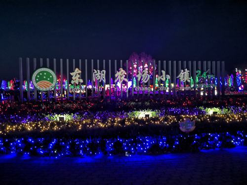 安阳东湖农场小镇景区夜景
