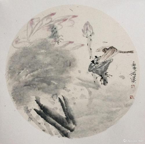 荷花图006_洪大亮画集_洪大亮作品展_洪大亮在线作品