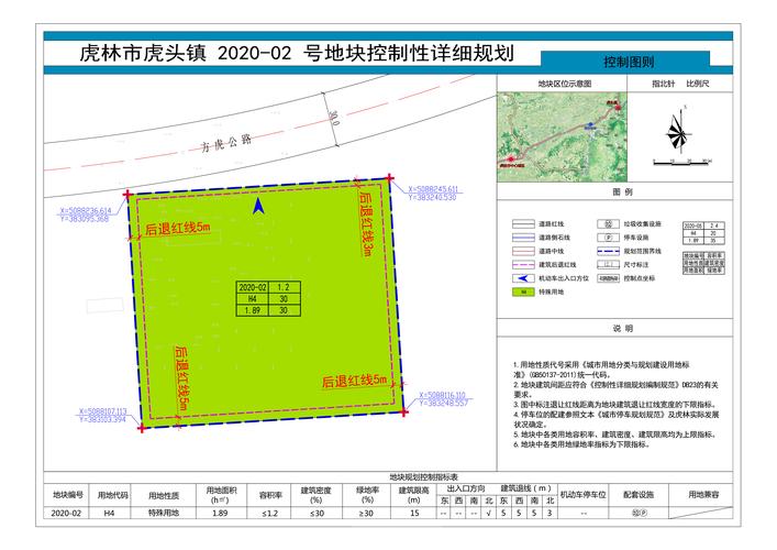 虎林市虎头镇2020-02号地块控制性详细 规划批前公示
