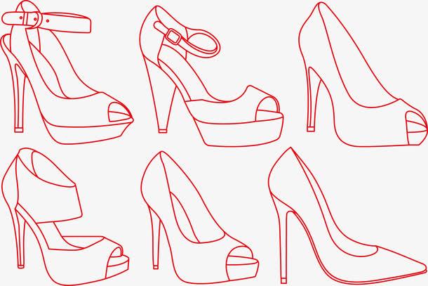 关键词 : 彩绘,红色,高跟鞋,特色,集合,矢量png,创意