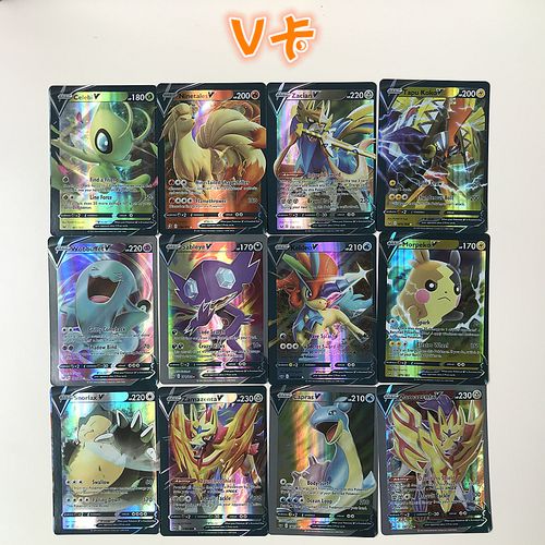 宠物小精灵宝可梦卡片神奇宝贝闪卡进化超梦卡牌钻闪版正版2021年