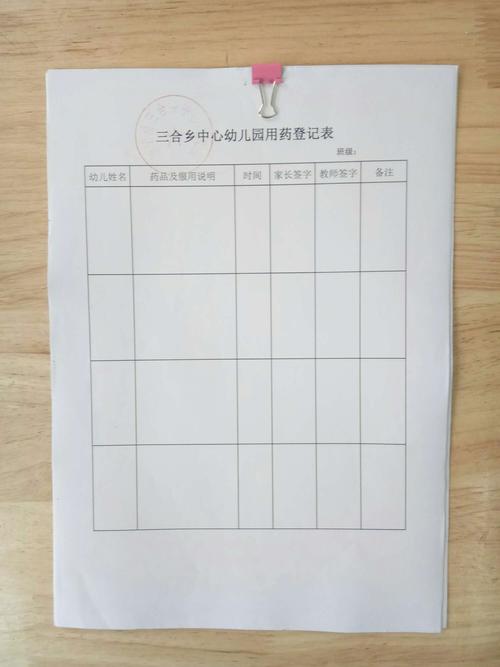 用药登记表