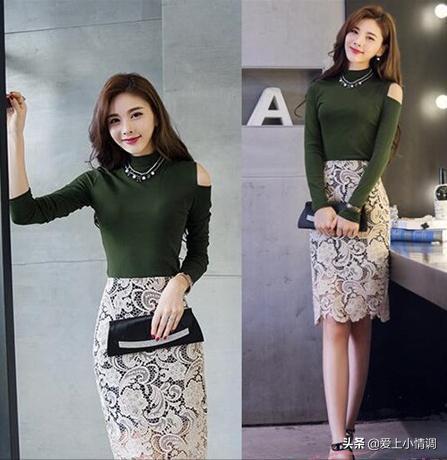 韩版女装秋装新款露肩紧身针织衫