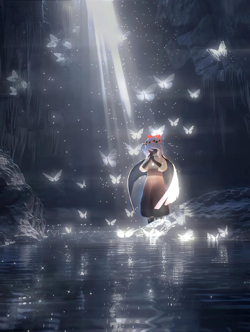 蝴蝶每震动一次翅膀,我的灵魂变为你颤动一次#光遇#光遇壁纸