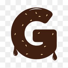 卡通手绘英文字母g