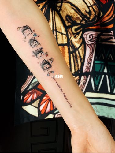 纹了最有意义的一家四口7815_纹身_设计_线稿_卡通_原创设计_我的