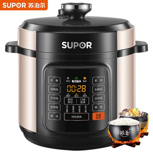 苏泊尔(supor)电压力锅6升电高压锅家用球釜双胆多功能压力锅 【6升】