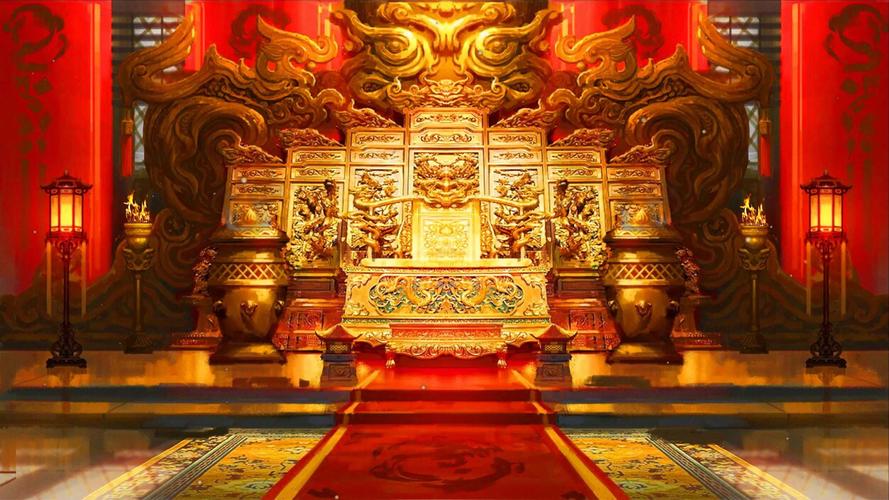 古典皇宫宫殿大厅_3840x2160_高清视频素材下载(编号