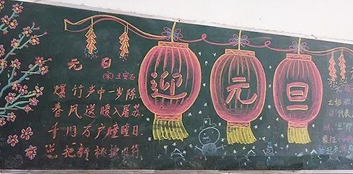 元旦黑板报图片