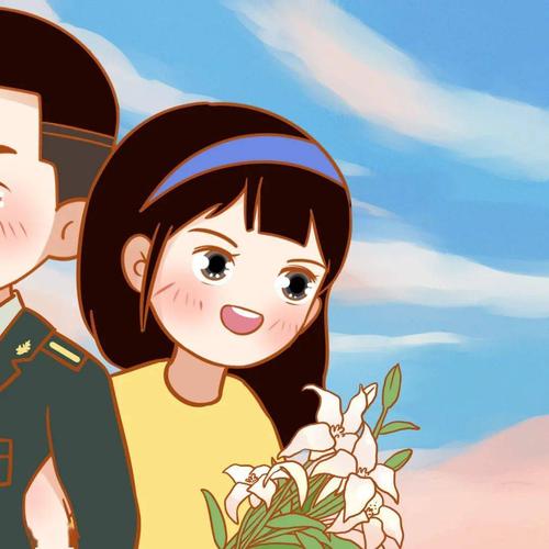 军人情侣头像来一波秀恩爱的