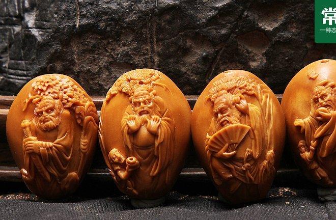 常态曹乐钟馗百态核雕 橄榄胡核雕刻苏工手串橄缆核文玩手链c2131