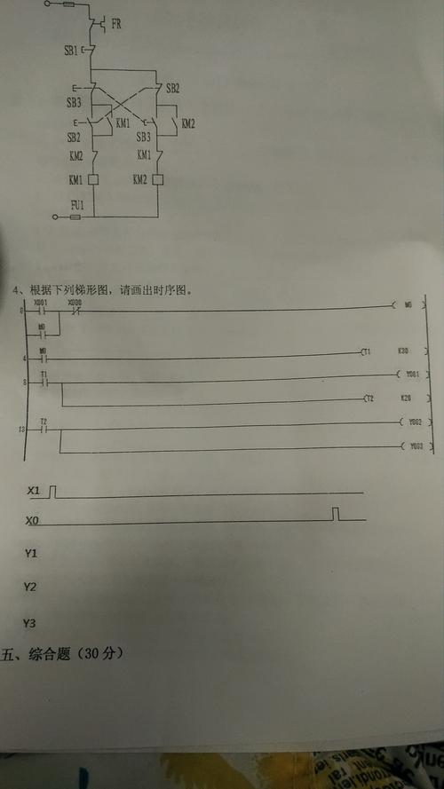 plc如题,根据梯形图画出时序图
