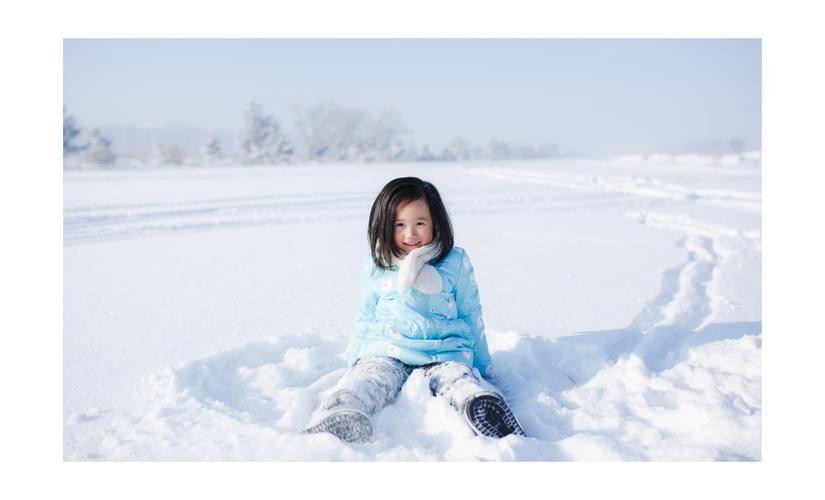 宝宝雪景一组