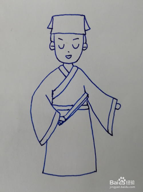 古装书生简笔画