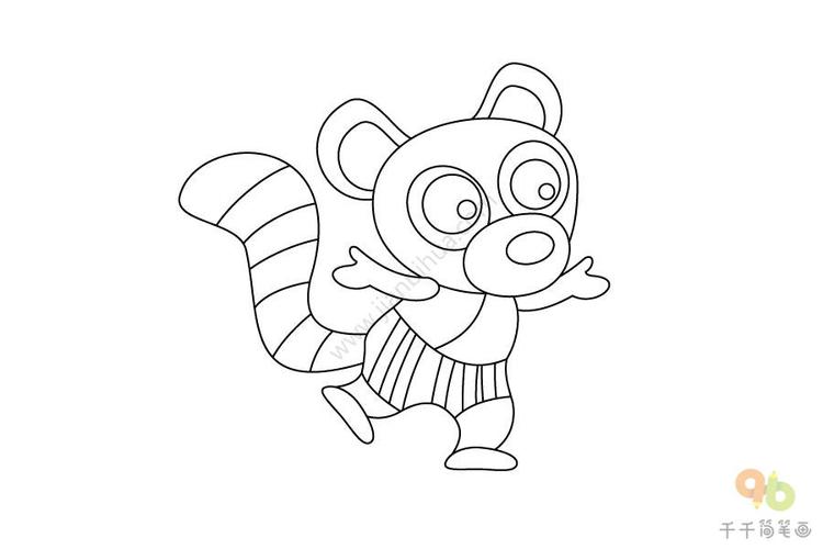 马达加斯加大狐猴简笔画