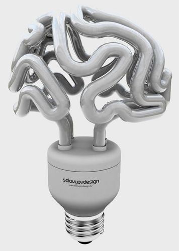大脑形状创意节能灯管