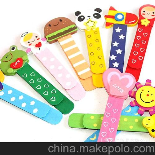 卡通木制书签可爱动物木制工艺品 动物带刻度尺子书签批发图片