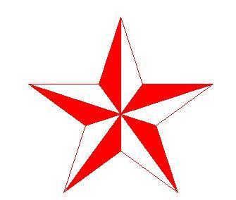 五角星立体简笔画