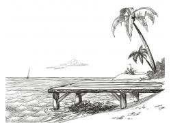 沙滩上的救生圈与墨镜图片