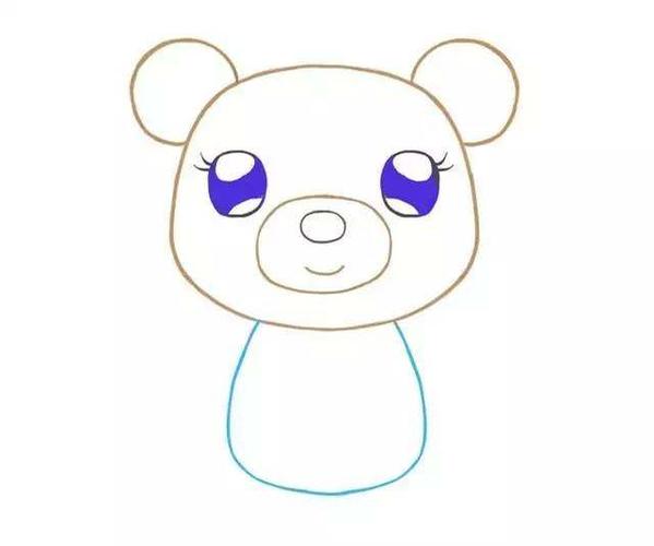 一步一步教你画儿童简笔画可爱漂亮的小熊美女
