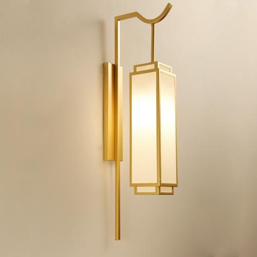 壁灯卧室床头灯新中式客厅背景墙灯中国风别墅酒店工程走廊过道灯视频